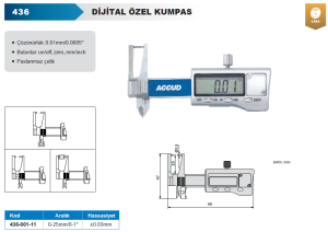 Dijital Kalınlık Kumpası 0-25mm