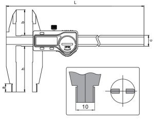Dijital Kumpas 130 Serisi 90mm - 0-300mm