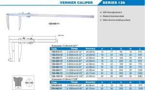 Mekanik Kumpas 126 Serisi 200mm - 0.02mm - 0-1000mm