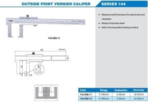 Mekanik Dış Çap Kanal Kumpası-Pimli 144 Serisi 0.02mm