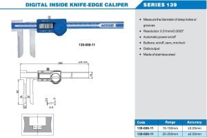 Dijital Bıçak Ağızlı Kumpas 139 Serisi 0-150mm