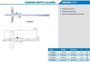 Mekanik Derinlik Kumpası 177 Serisi 0-500mm