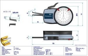 H105 Mekanik İç Çap Kanal Komparatörü 5-15 mm