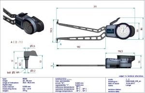 H440 Mekanik İç Çap Kanal Komparatörü 40-90 mm