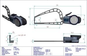 D4R50 Mekanik Dış Çap Kanal Komparatörü 0-50 mm