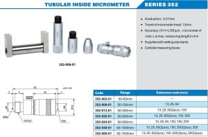 Boru Tipi İç Çap Mikrometresi 50-1500mm