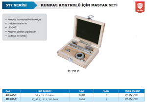 Kumpas Kontrolü İçin Mastar Seti 5 Adet - 1 Kalite