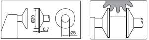 Dijital Sabit Milli Disk Mikrometresi 332 Serisi 75-100 mm