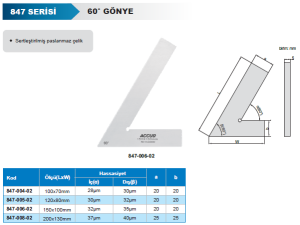 60° Gönye 847 Serisi