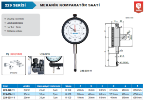 Mekanik Komparatör Saati 229 Serisi